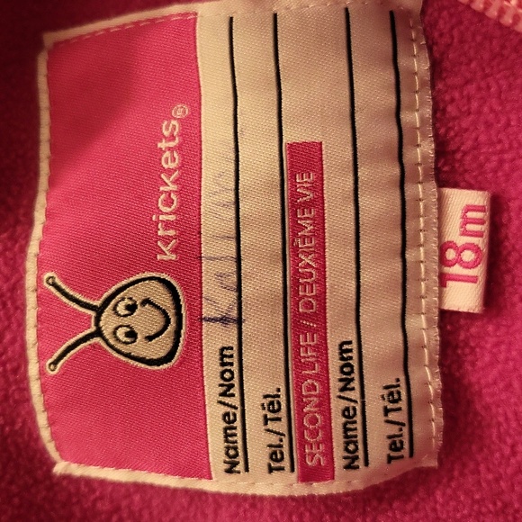 Krickets spring/fall fleece lined hooded jacket - Picture 3 of 7